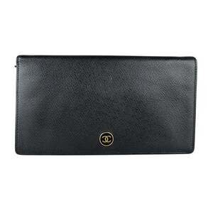 CHANEL Black Leather Wallet